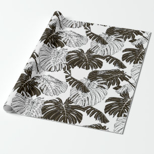 Papier Cadeau Feuille Monstera motif continu