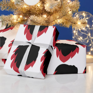 Papier Cadeau Feuille Noir Feuille Rouge