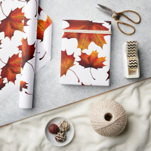 Papier Cadeau Feuilles à l'automne