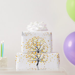 Papier Cadeau Feuilles Appartenant À Un Arbre