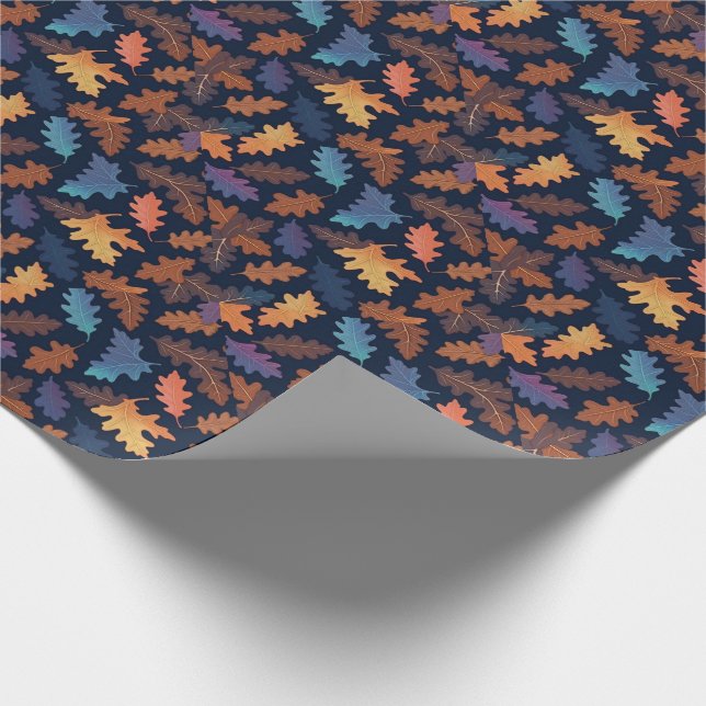 Papier Cadeau Feuilles Automne Motif Automne Nature Feuilles Mot (Coin)