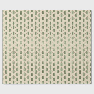 Papier Cadeau Feuilles botaniques folkloriques motif sans coutur