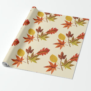 Papier Cadeau Feuilles d'automne