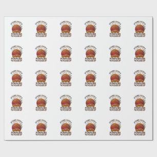 Papier Cadeau Feuilles d'automne Citrouilles S'il vous plaît Hal