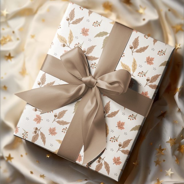 Papier Cadeau Feuilles d'automne confortables (Créateur téléchargé)