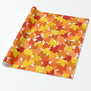 Papier Cadeau Feuilles d'automne de l'érable