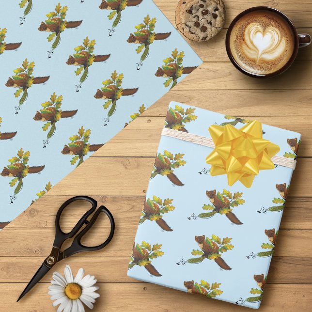 Papier Cadeau Feuilles d'automne de Pine Marten (Créateur téléchargé)