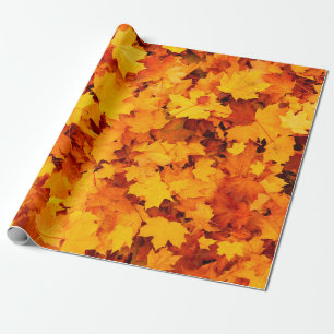 Papier Cadeau Feuilles d'automne feuillage feuilles d'automne
