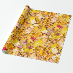 Papier Cadeau Feuilles d'automne motif