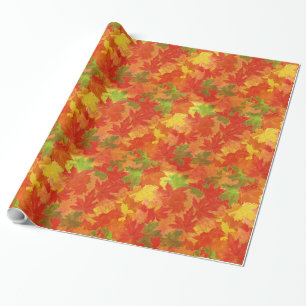 Papier Cadeau Feuilles d'automne motif