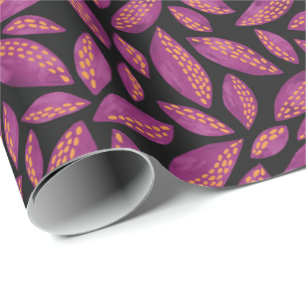 Papier Cadeau Feuilles d'automne pourpre