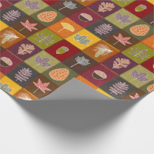 Papier Cadeau Feuilles d'automne surpidées