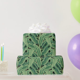 Papier Cadeau Feuilles de bananes tropicales vertes