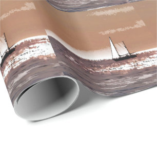 PAPIER CADEAU FEUILLES DE CORDE