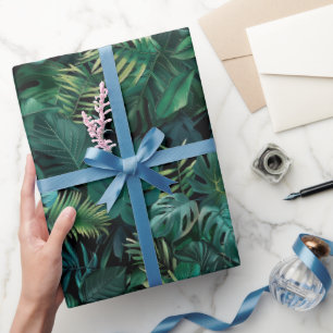 Papier Cadeau Feuilles de la forêt tropicale tropicale