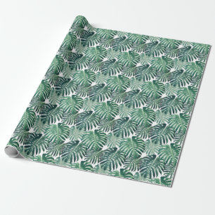 Papier Cadeau Feuilles de la jungle tropicale Arrière - plan flo