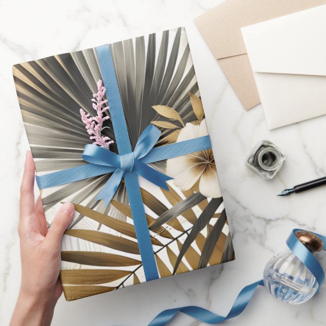 Papier Cadeau Feuilles de Palmier (Cadeaux)