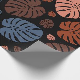 Papier Cadeau Feuilles de palmier colorées