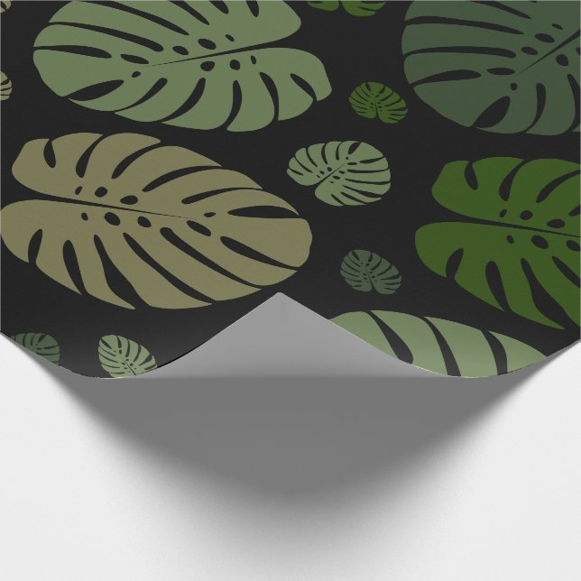 Papier Cadeau Feuilles de palmier colorées (Coin)