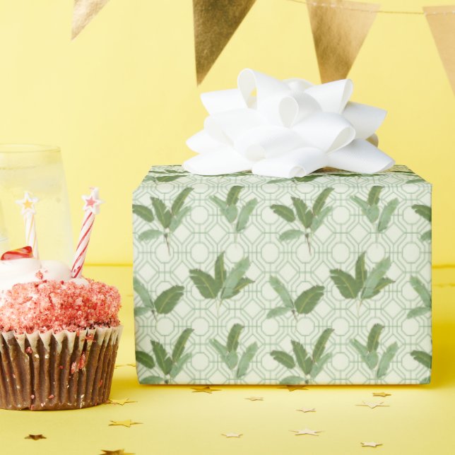 Papier Cadeau Feuilles de palmiers tropicaux (Fête d'anniversaire)