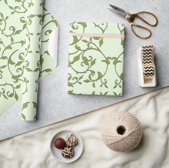 Papier Cadeau Feuilles d'olive défilantes (Artisanat)