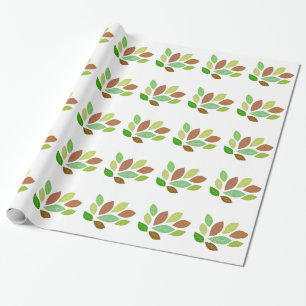 Papier Cadeau Feuilles éparses d'automne