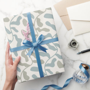 Papier Cadeau Feuilles et vignes rétro