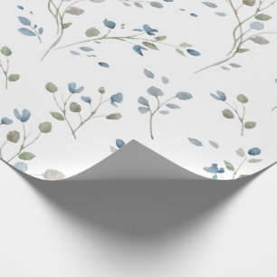 Papier Cadeau Feuilles Festive Watercolor Style