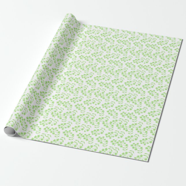 Papier Cadeau Feuilles géométriques (Déroulé)