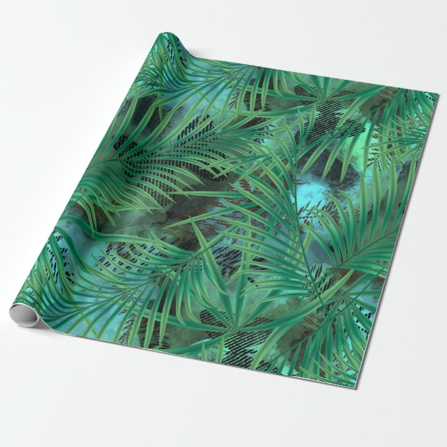 Papier Cadeau Feuilles Palm (Déroulé)