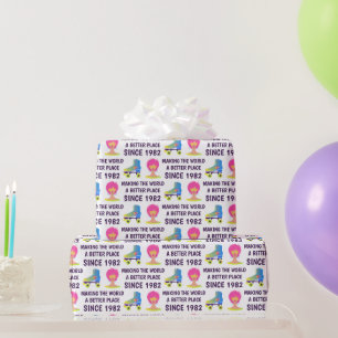 Papier Cadeau Feuilles papier d'enveloppement d'anniversaire des