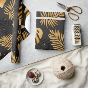Papier Cadeau Feuilles Tropicales 14