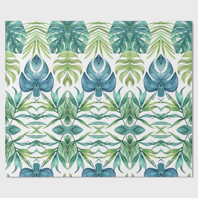 Papier Cadeau Feuilles tropicaux (Plat)