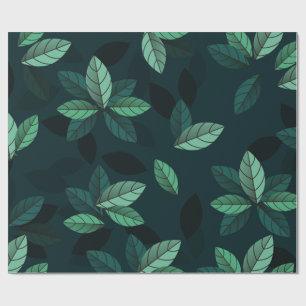 Papier Cadeau Feuilles verts