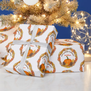 Papier Cadeau Feuillet d'étalement de la récolte d'automne