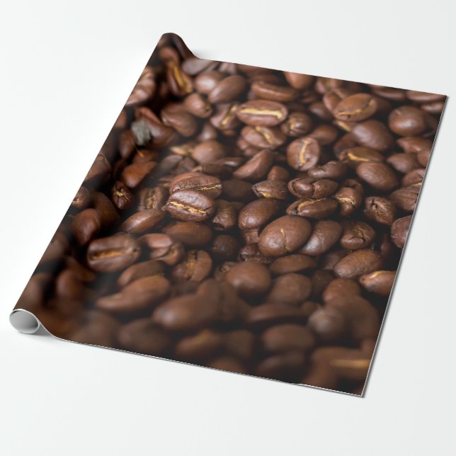 Papier Cadeau Fèves de café Background abstract, arôme, arrière  (Déroulé)