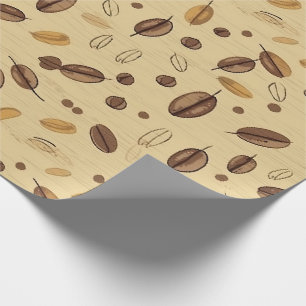 Papier Cadeau Fèves de café Rustique Motif Vintage No1