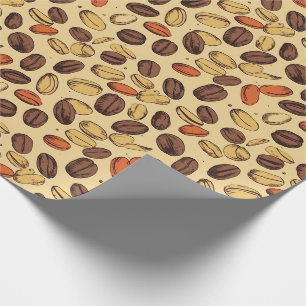 Papier Cadeau Fèves de café Rustique Motif Vintage No5
