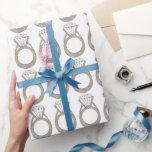 Papier Cadeau Fiançailles mariage Bride Diamond Bling<br><div class="desc">Présente une illustration originale d'un anneau de diamant étincelant. Parfait pour les fiançailles, mariages, douches nuptiales, soirées bachelorette et plus encore ! Designer est disponible pour créer et télécharger des designs personnalisés qui correspondent aux couleurs et aux thèmes de votre mariage. Cliquez sur "Demandez à ce concepteur" pour lancer le...</div>