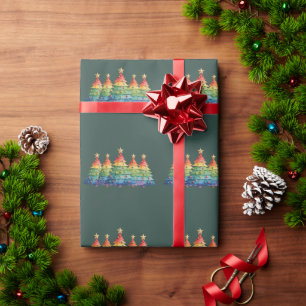 Papier Cadeau Fierté de Noël Arc-en-ciel LGBTQ Égalité des droit