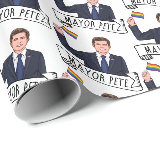 Papier Cadeau Fierté du maire Pete (Coin rond)
