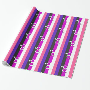 PAPIER CADEAU FIERTÉ ET SYMBOLE GENDERFLUID