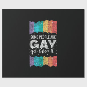 Papier Cadeau Fierté LGBT arc-en-ciel vintage Certaines personne