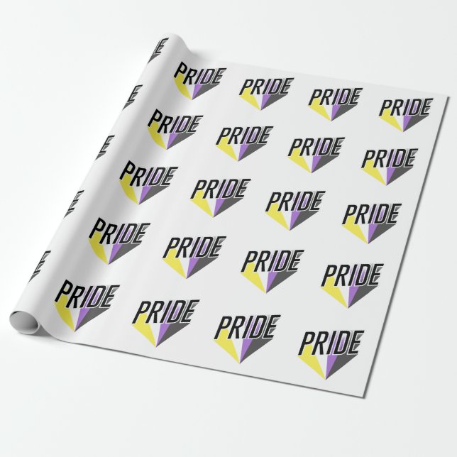 Papier Cadeau Fierté non binaire éclatée (Déroulé)