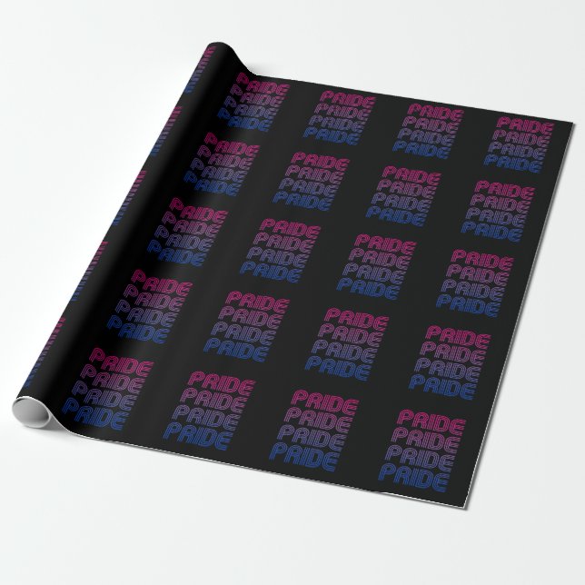 Papier Cadeau Fierté Rétro Bisexuelle (Déroulé)