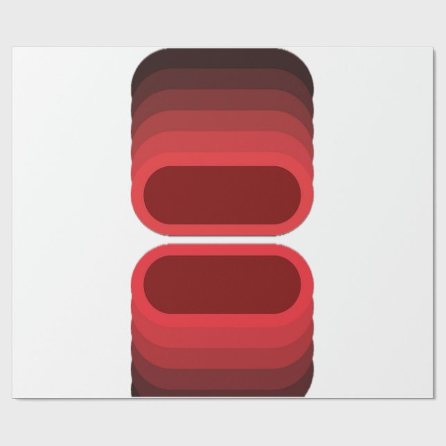 Papier Cadeau Fiery Contrast: Red & Black Luxe (Plat)