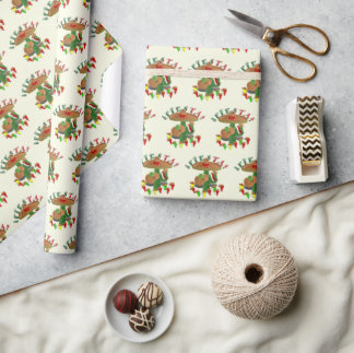 Papier Cadeau Fiesta Cactus, Guitare et Poivrons dansants