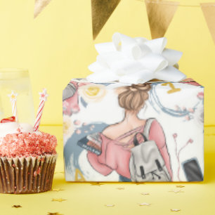 Papier Cadeau Fille adolescente Anniversaire