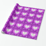 Papier Cadeau Fille Amethyst photo anniversaire et enveloppement<br><div class="desc">Mariage anniversaire emballage papier en violet. Personnalisez ce papier améthyste anniversaire avec votre fille et votre beau-frère photo, message et année anniversaire. Lit actuellement À notre fille et beau-frère Happy Amethyst Anniversaire 6 ans. De belles pierres améthystes violettes effet dans une forme de coeur imprimé graphiques 6ème et 33ème Amethyst...</div>