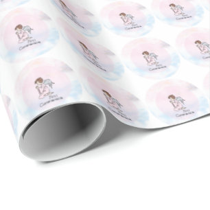 Papier Cadeau Fille, Ange de première communion